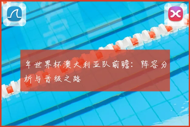 年世界杯澳大利亚队前瞻：阵容分析与晋级之路